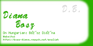 diana bosz business card
